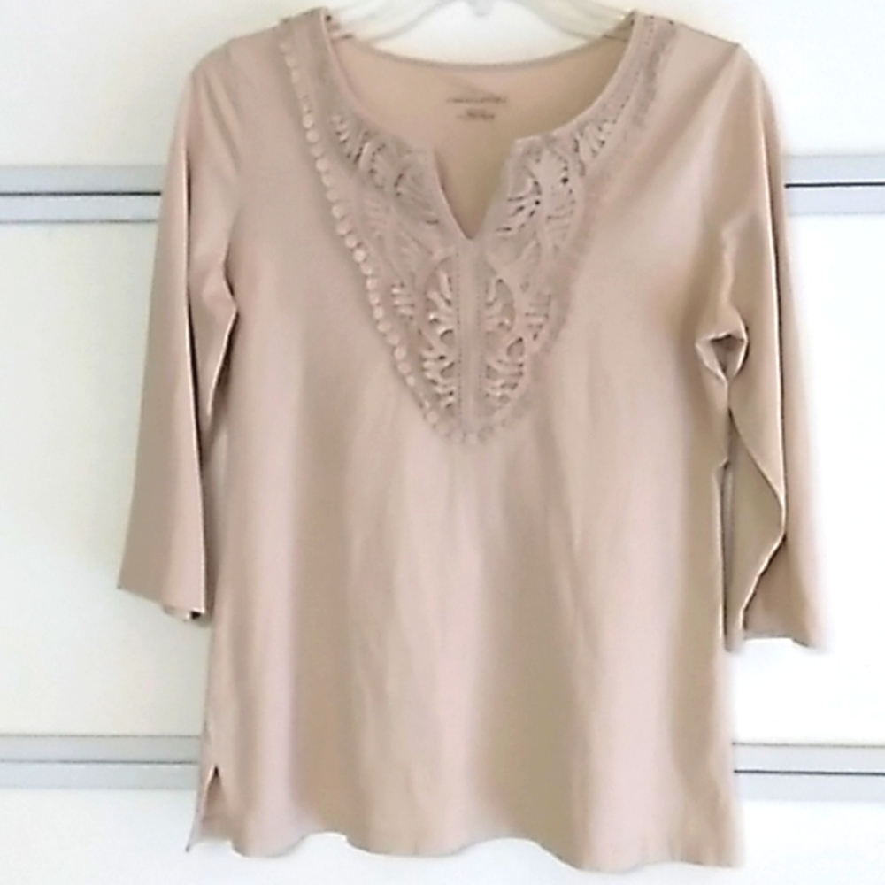 Charter Club ladies top, beige medium